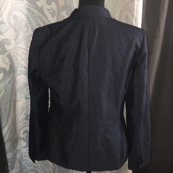 Blue Jean print pants suit by kasper - Picture 2 of 6